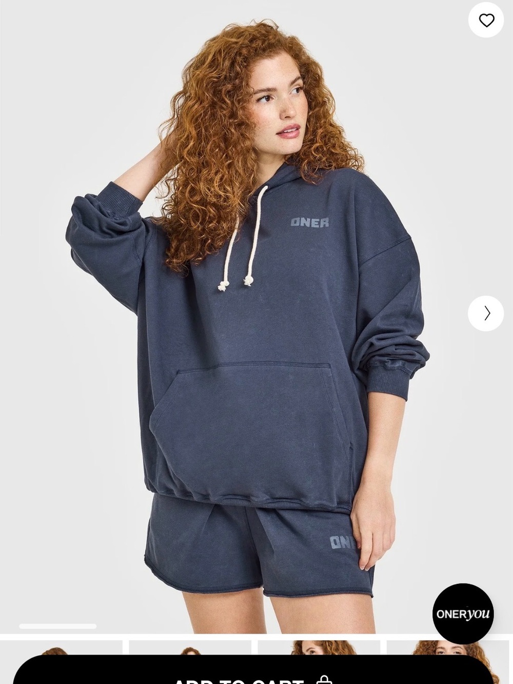 Oner active raw lounge oversized hoodie